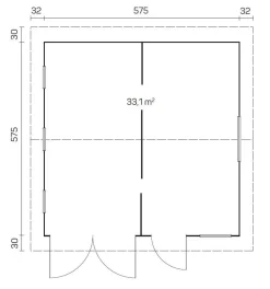 Autotalli Mikkeli, 33.1m²*Tene Online