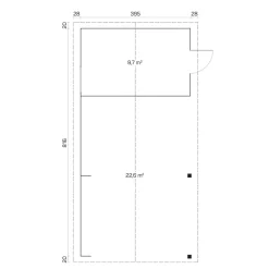 Autotalli Rauma, 9.7 + 22.6m² Autotallit Yhdelle Autolle