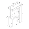 Baaripöytä JA117 - 3173 saksanpähkinä/musta*Linento Furniture Online