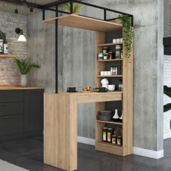 Baaripöytä JA117 - 3173 saksanpähkinä/musta*Linento Furniture Online