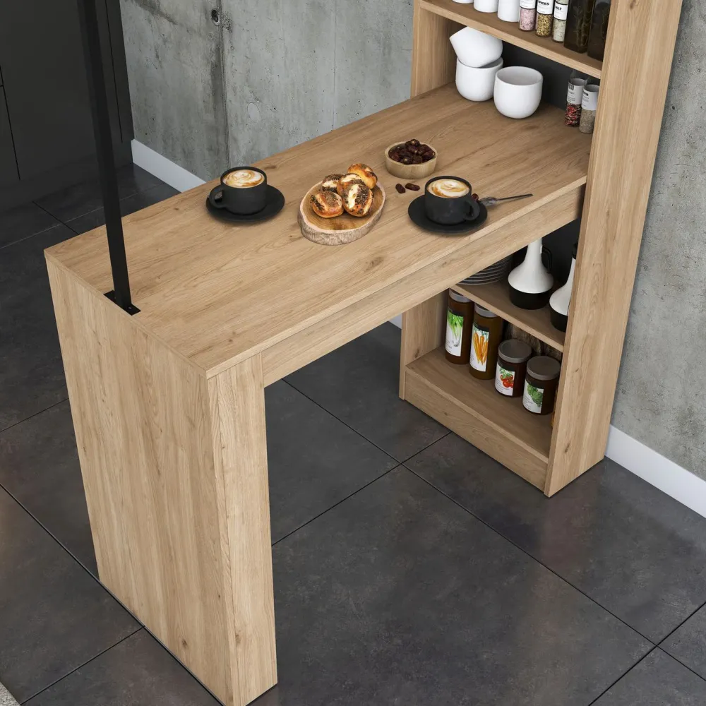 Baaripöytä JA117 - 3173 saksanpähkinä/musta*Linento Furniture Online