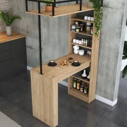 Baaripöytä JA117 - 3173 saksanpähkinä/musta*Linento Furniture Online