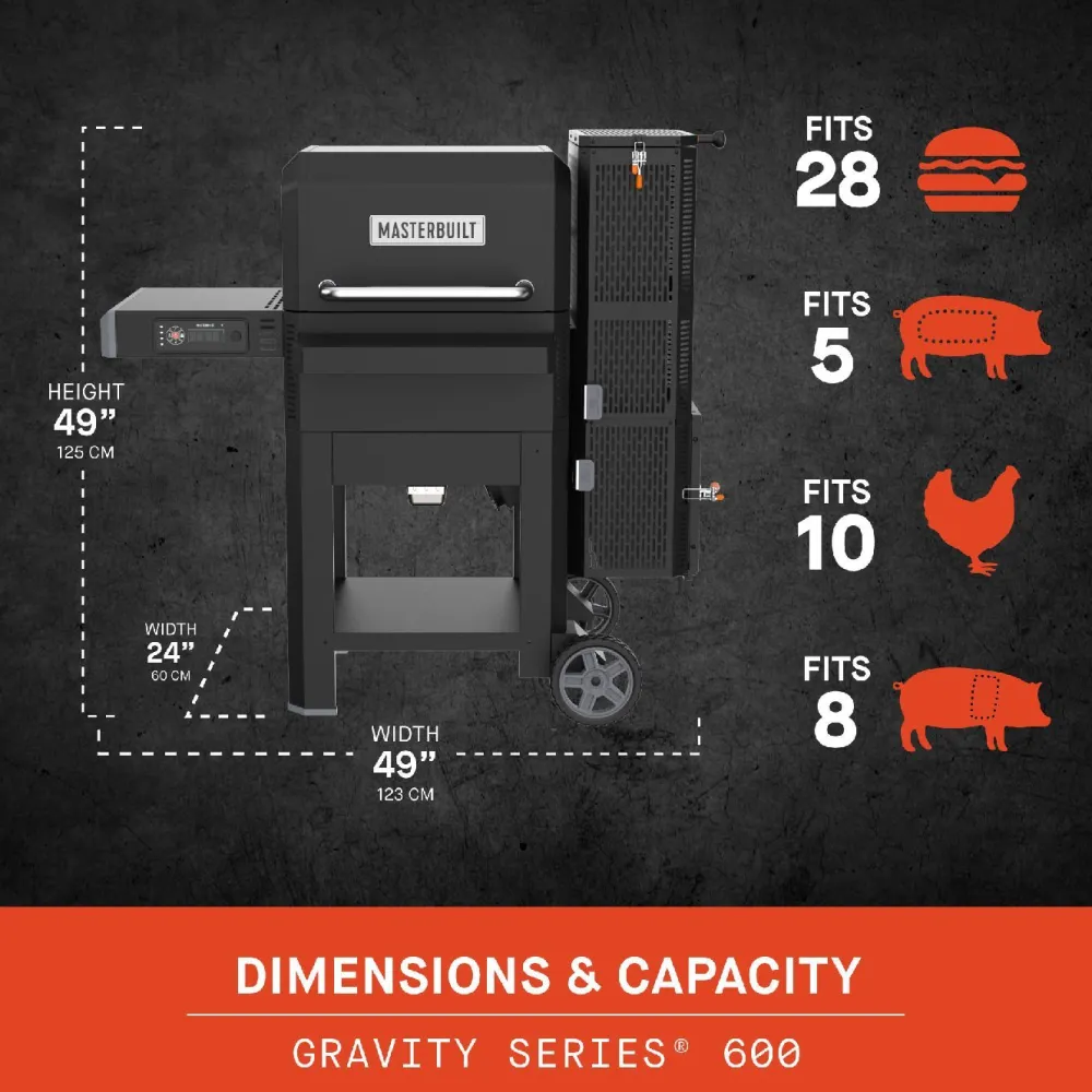 BBQ-hiiligrilli/savustin Gravity Series 600, digitaalinen, wifi-ohjattava*Masterbuilt Sale