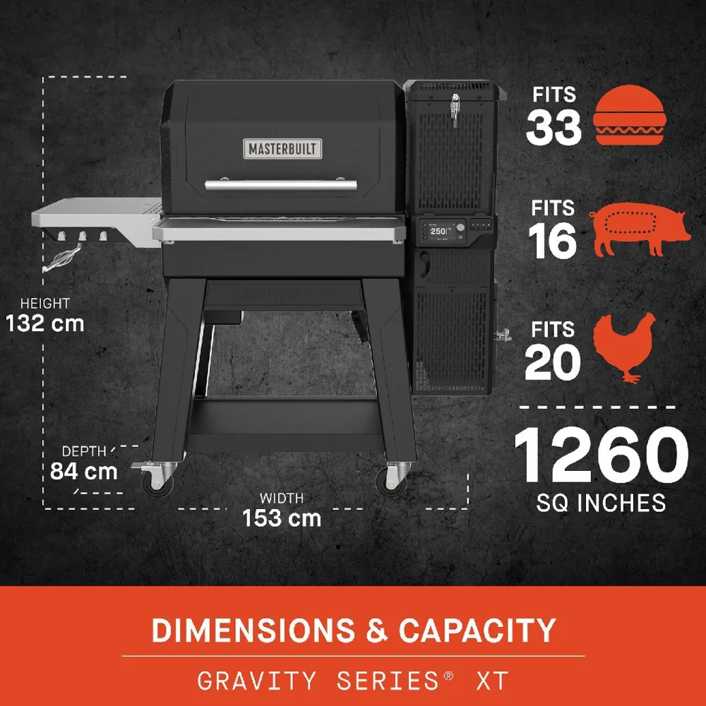 BBQ-hiiligrilli/savustin Gravity Series XT, digitaalinen, wifi-ohjattava*Masterbuilt Hot