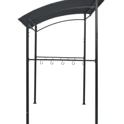 Bbq-huvimaja 215x150x220 cm antrasiitti teräs Paviljongit|Paviljongit