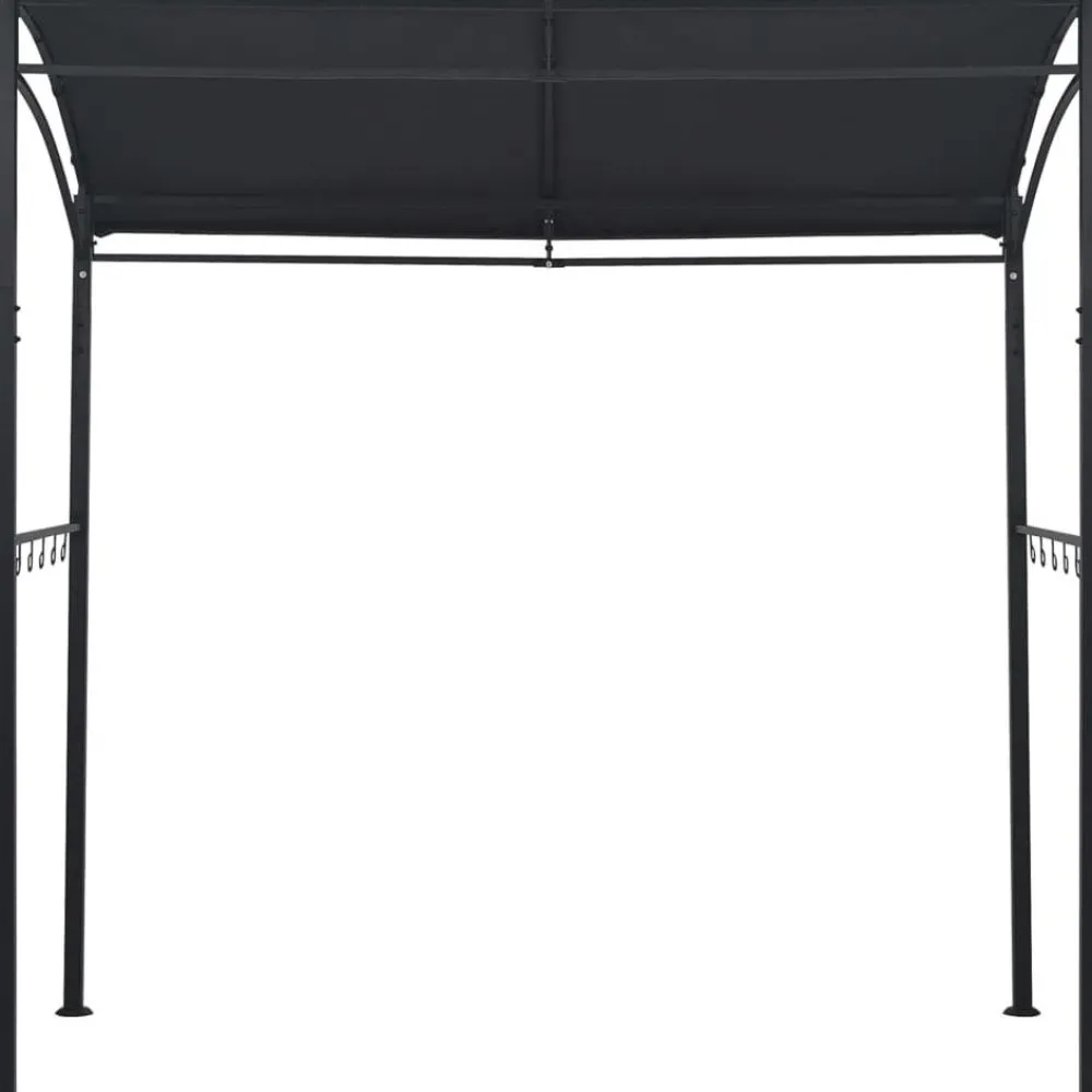 Bbq-huvimaja 215x150x220 cm antrasiitti teräs Paviljongit|Paviljongit