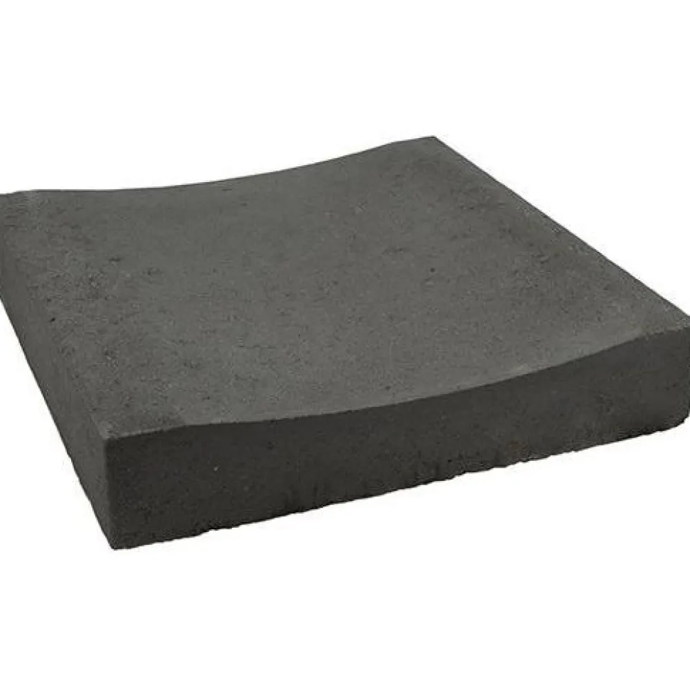 Betonikourulaatta 418x420x80 mm sileä musta*Rudus New