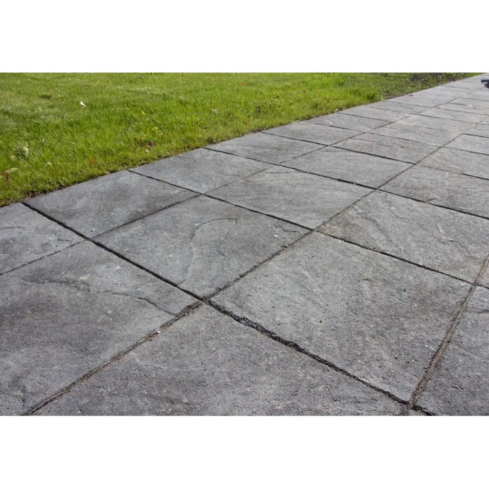 Betonilaatta 398x398x50mm, musta, profiloitu Betonilaatat