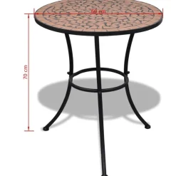 Online Bistropöytä 60 cm terrakotta mosaiikki Puutarhapöydät