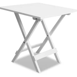 New Bistropöytä valkoinen 46x46x47 cm täysi akaasiapuu Puutarhapöydät