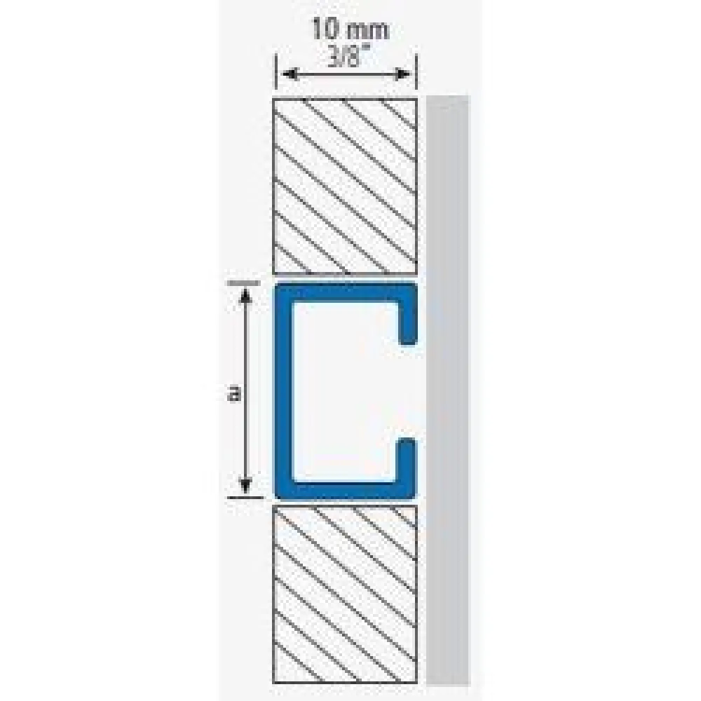 Boordilista alumiini 225a, 15mm x 2.5m, eri värejä*Euroshrink Clearance