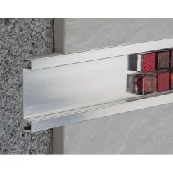 Online Boordilistan pohjaprofiili mosaiikille rst 226s, 32mm x 2.5m, kiiltävä teräs Seinälistat