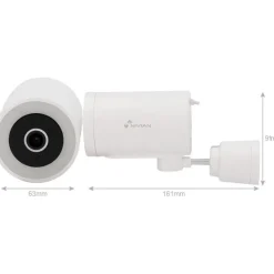 Online Bullet-valvontakamera Nivian Smart, 2.5K 4MP resoluutiolla ja väriyönäöllä, sähköisesti käänneltävä Valvontakamerat