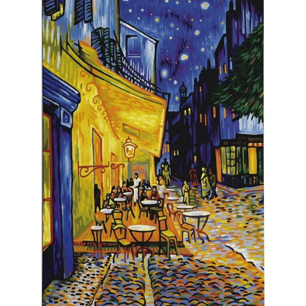 Canvas-taulu Van Gogh - Café Terrace at Night, 50x70cm, monivärinen Taulut Ja Kehykset