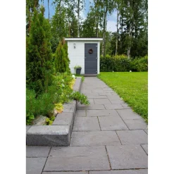 Clearance Citymuurikivi Lakka lohko/sileä 360x180x150 mm musta Muurikivet