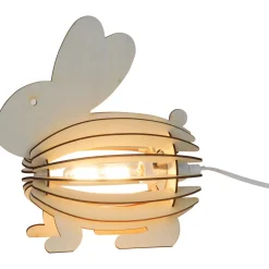 DIY-pöytävalaisin Rabbit 27cm E14 tee-se-itse puu*Heat Discount