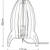 Outlet DIY-pöytävalaisin Rocket tee-se-itse 30cm E14 puu valkoinen Lasten Valaisimet