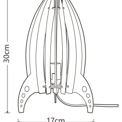 Outlet DIY-pöytävalaisin Rocket tee-se-itse 30cm E14 puu valkoinen Lasten Valaisimet