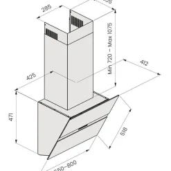 Dual Modular Liesikupu dCH-m70, AC ja EC, seinälle asennettava, eri leveyksiä ja värejä*Savo Online