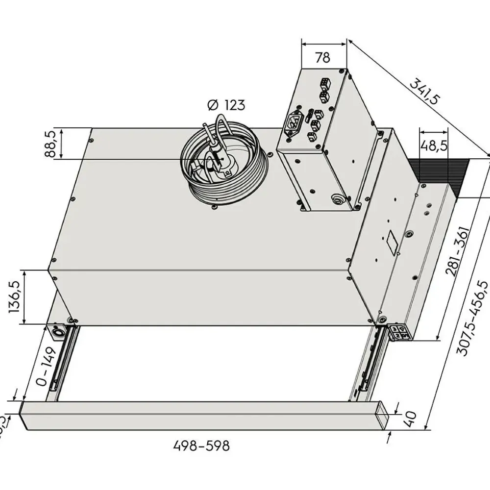 Sale Dual Modular Liesikupu dPH-m27 50cm/60cm valkoinen Ulosvedettävät Liesituulettimet|Liesituulettimet Huippuimuriohjauksella