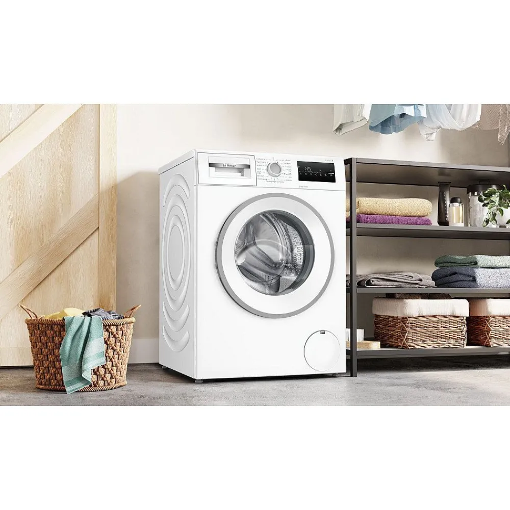 Edestä täytettävä pesukone WAN2829SSN, 9kg*Bosch Hot