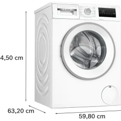 Edestä täytettävä pesukone WAN2829SSN, 9kg*Bosch Hot