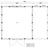 Elementtivarasto E17M 6040x4240 mm 25.59 m² puuvalmis Ulkovarastot