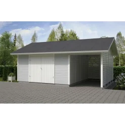 Elementtivarasto E17M 6040x4240 mm 25.59 m² puuvalmis Ulkovarastot