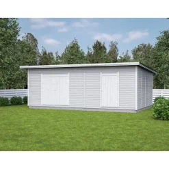 Best Elementtivarasto E18 7040x4240 mm 29.85 m² puuvalmis Ulkovarastot