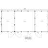 Outlet Elementtivarasto E13 7040x3180 mm 22.39 m² puuvalmis Ulkovarastot