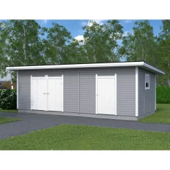 Outlet Elementtivarasto E13 7040x3180 mm 22.39 m² puuvalmis Ulkovarastot