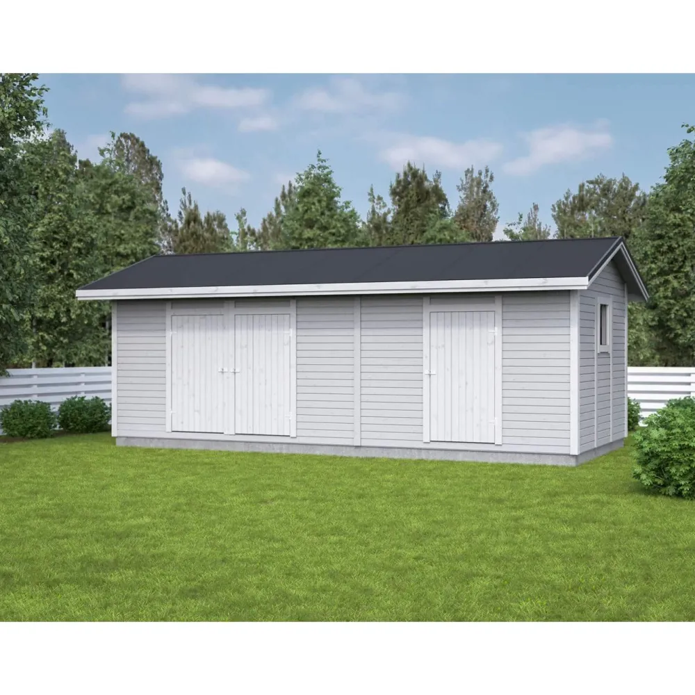 Outlet Elementtivarasto E13 7040x3180 mm 22.39 m² puuvalmis Ulkovarastot