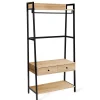 Eteisen hylly Lavinia 84x40x169cm, laatikolla, saarni/musta*Home4you Clearance