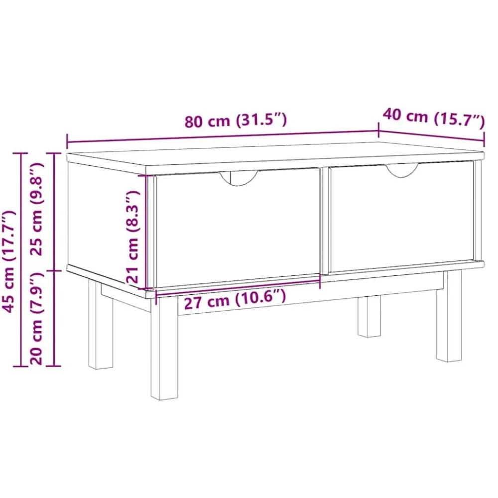 Eteisen penkki OTTA 80x40x45 cm täysi mänty (13462) Eteiskalusteet