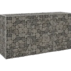 Hot Gabion-kivikori kansilla galvanoitu teräs 200x60x100 cm Muurikivet