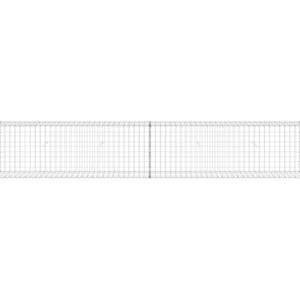 Clearance Gabion-kivikori kansilla galvanoitu teräs 300x30x50 cm Muurikivet