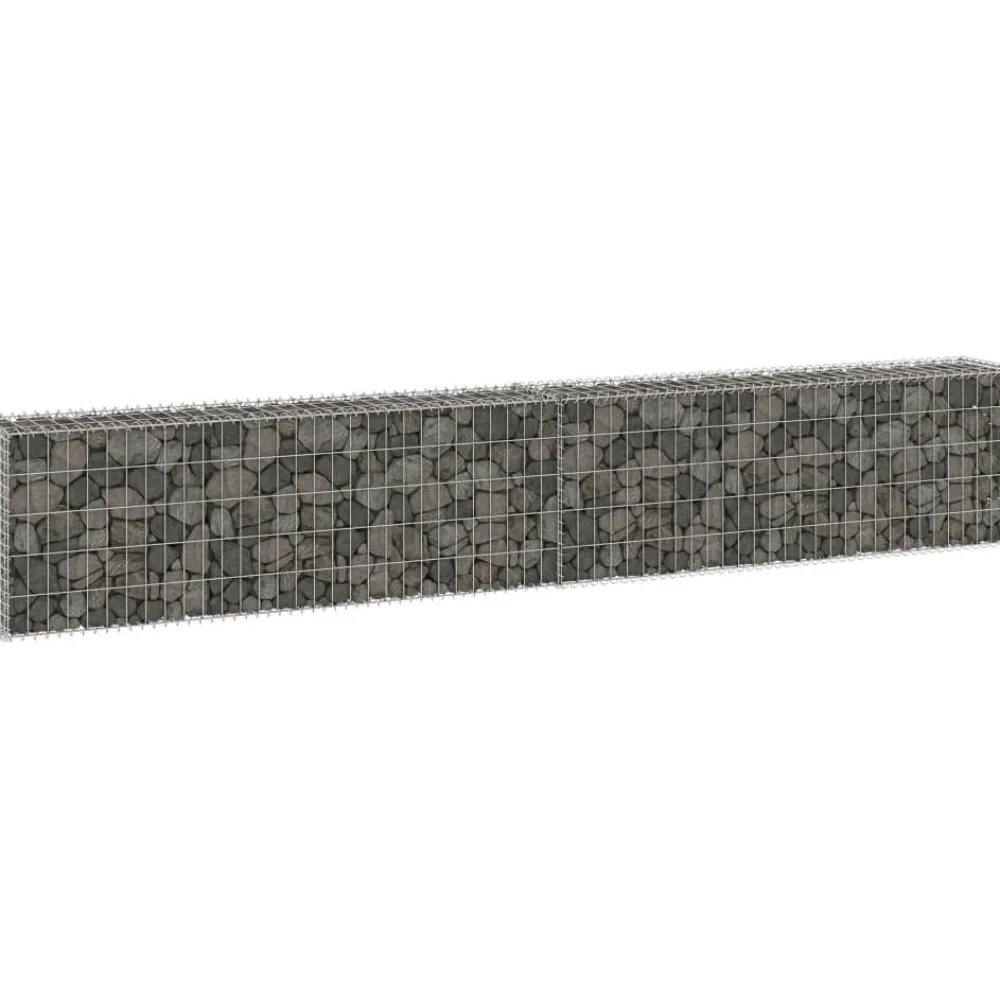 Clearance Gabion-kivikori kansilla galvanoitu teräs 300x30x50 cm Muurikivet