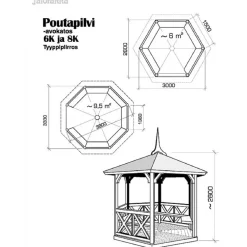 Grillikatos Poutapilvi 8-kulmainen (9,5m²)*Jalotakka Sale