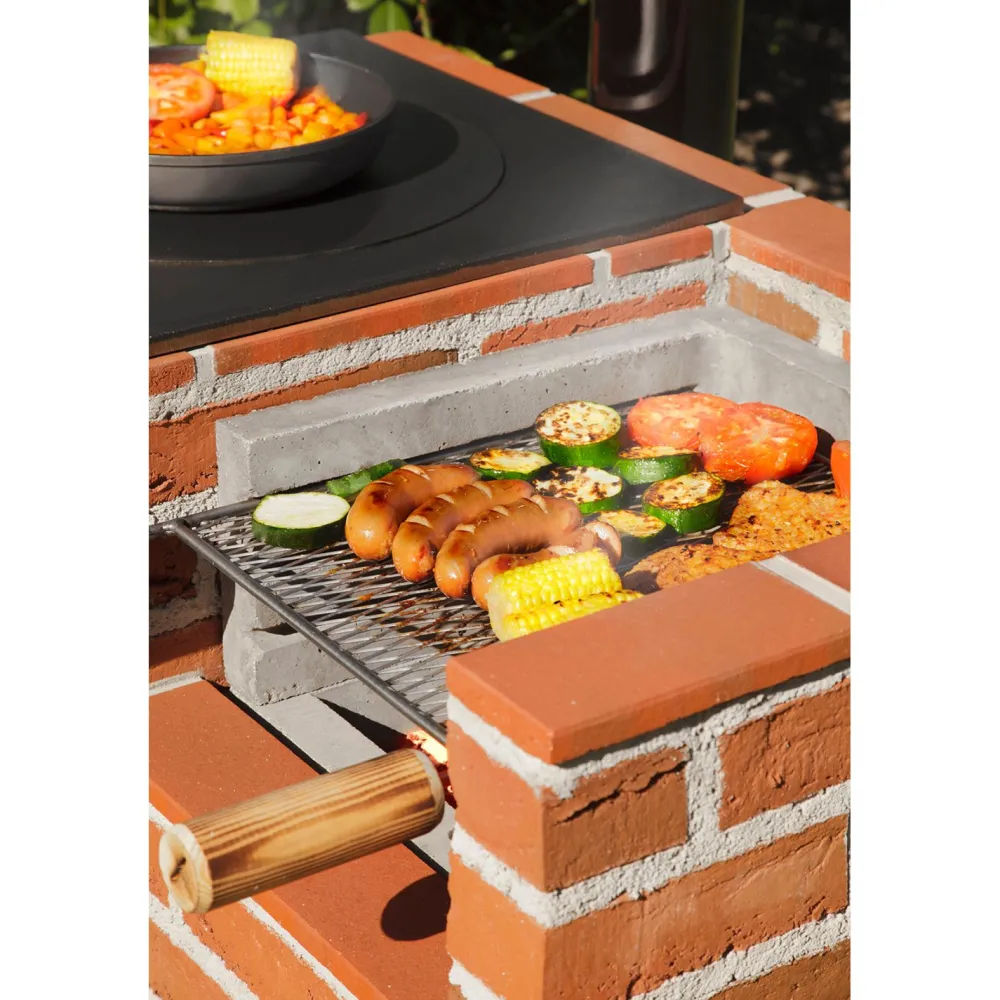 Grilli-kesäkeittiö Matti 1035x580x780 mm tiili Tiiligrillit