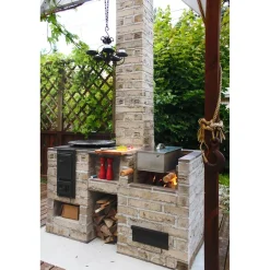 Grilli-kesäkeittiö Teppo 1375x580x780 mm tiili*Tiileri Clearance