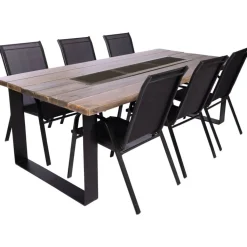 New Grillipöytä 6 + 2 hengelle, 228x113cm Pellettigrillit