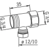 Haaroitusliitin 107155 G3/4xG3/4xØ10/12 mm kromi*Oras Outlet