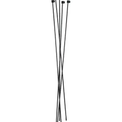 Harjaterästolppa musta 10mm suojus 145cm musta (10kpl)*Hortus Best