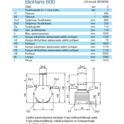 Sale Harmaavesipuhdistamo BioRami 600 Jätevesipuhdistamot