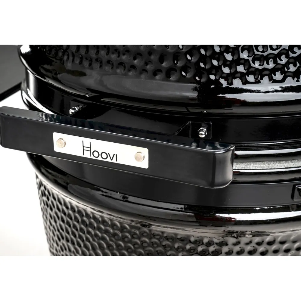 Hot Hiiligrilli Hoovi Kamado Large, grillaustelineella, musta Kamado Grillit|Hiiligrillit