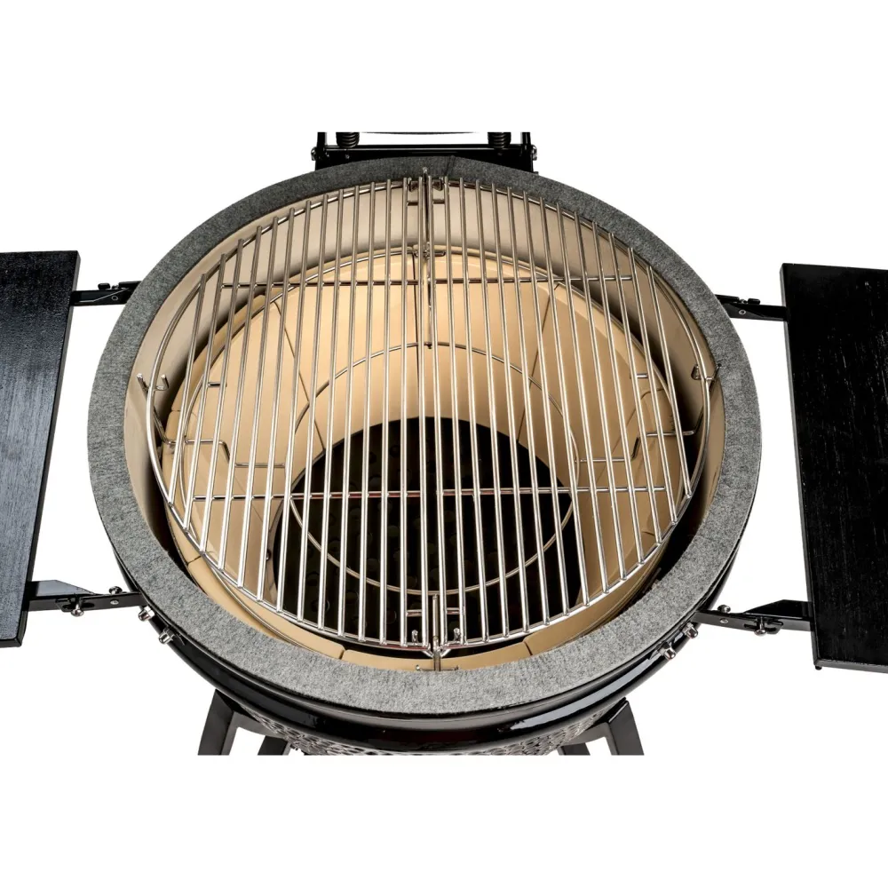 Hot Hiiligrilli Hoovi Kamado Large, grillaustelineella, musta Kamado Grillit|Hiiligrillit