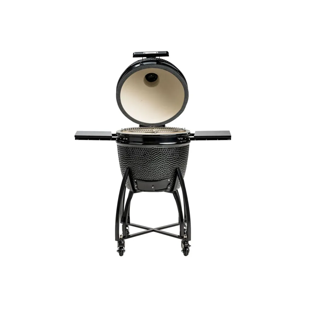 Hot Hiiligrilli Hoovi Kamado Large, grillaustelineella, musta Kamado Grillit|Hiiligrillit