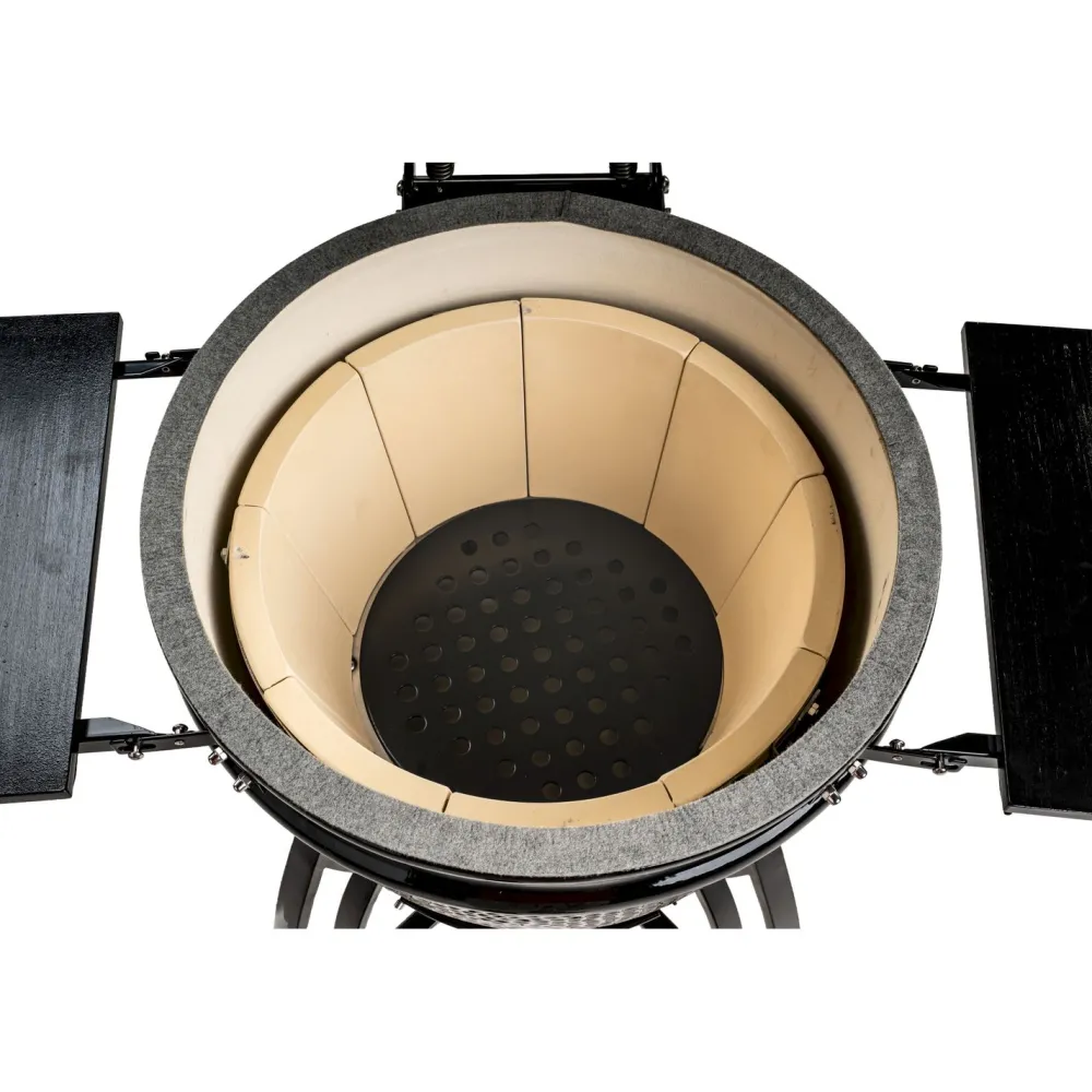 Hot Hiiligrilli Hoovi Kamado Large, grillaustelineella, musta Kamado Grillit|Hiiligrillit
