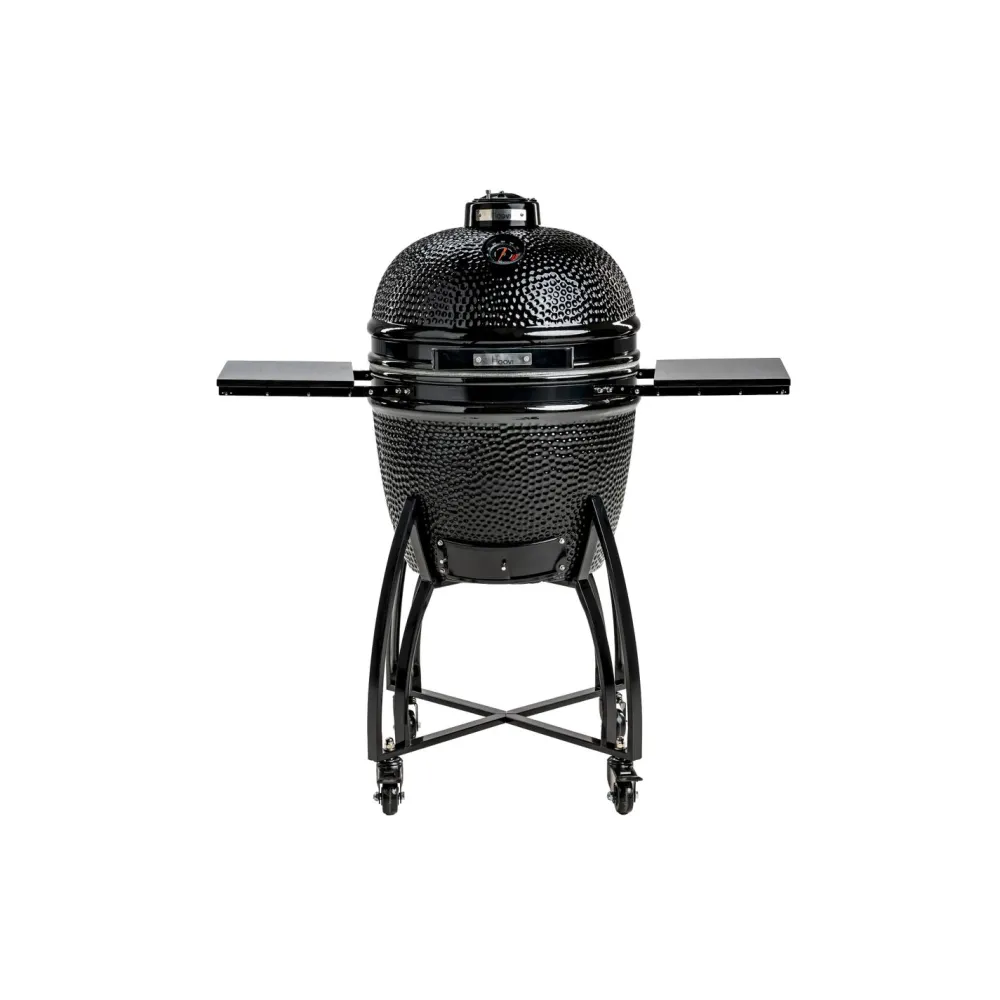 Hot Hiiligrilli Hoovi Kamado Large, grillaustelineella, musta Kamado Grillit|Hiiligrillit
