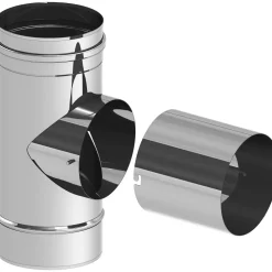 New Hormisaneerausputken T-jakso Klix 87° 120 mm Savupiipun Korjaus|Teräspiiput
